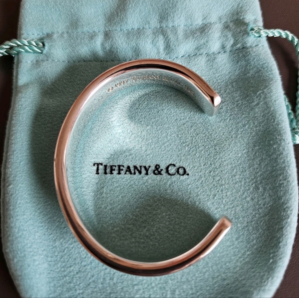 Tiffany & Co 1837 Wide Cuff Bracelet, Sterling Silver 925 - Picture 2 of 10